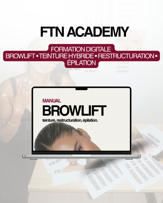FORMATION DIGITALE "BROWLIFT, RESTRUCTURATION, TEINTURE HYBRIDE ET ÉPILATION"