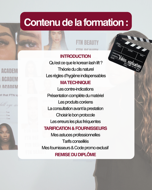 FORMATION DIGITALE "BROWLIFT, RESTRUCTURATION, TEINTURE HYBRIDE ET ÉPILATION"